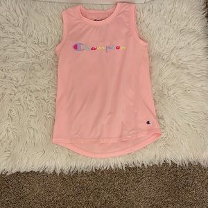 Girls pink tank top. Size medium (7’8). Champion brand.